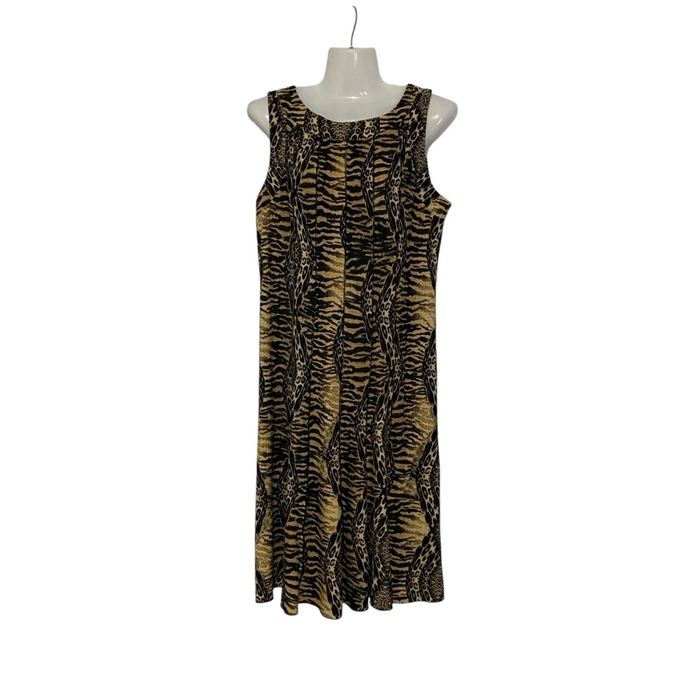 Fit & Flare Skater Dress Womens Size 12 Tiger Leopard Print Dress